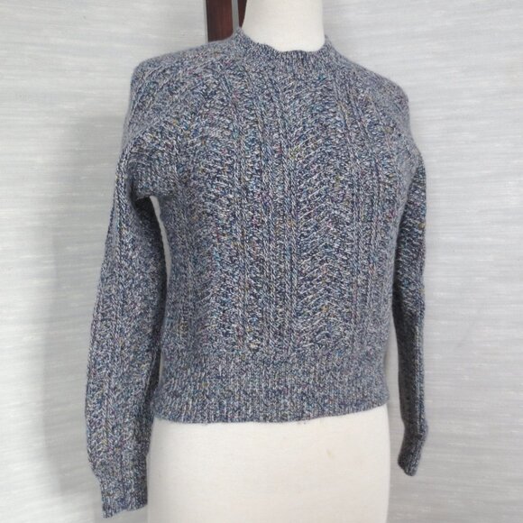 Joie Multicolor Wool Cotton Viscose Cashmere Mixed Blend Crew Neck Sweater - Picture 2 of 5